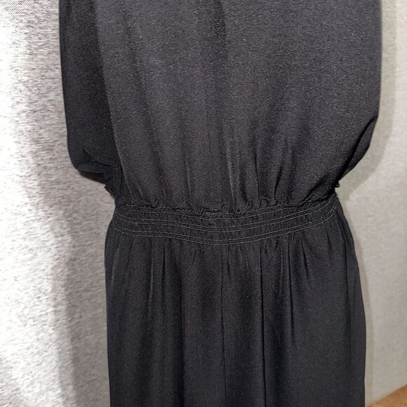 NEW MAX STUDIO Womens Black Halter Sleeveless V Neck Tunic Jumpsuit Sz Large NWT - Picture 5 of 12